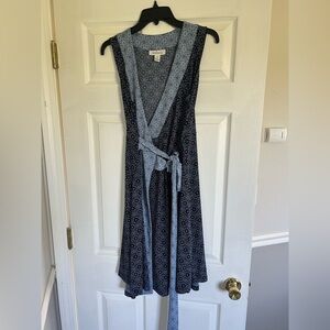 Motherhood Blue Sleeveless V-neck Sundress